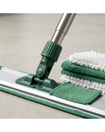 Kexs Telescopic Flat Mop 46 cm with 4 Pads Forest Green - Detail view