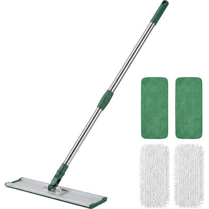 Kexs Telescopic Flat Mop 46 cm with 4 Pads Forest Green - Product view
